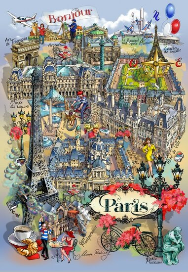 Parijs- Paris Collage Puzzel 1000 Stukjes