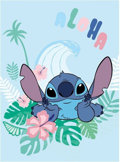 Disney Lilo &amp; Stitch Fleeceplaid Aloha - 110 x 150 cm - Polyester