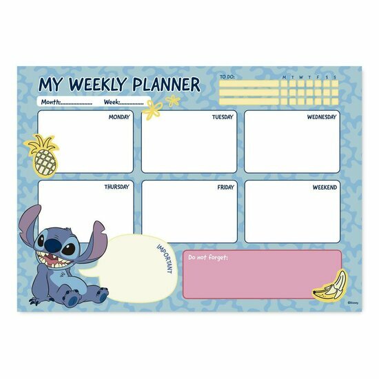 STITCH - Tropical - Weekly Planner - A4 Bloc Note