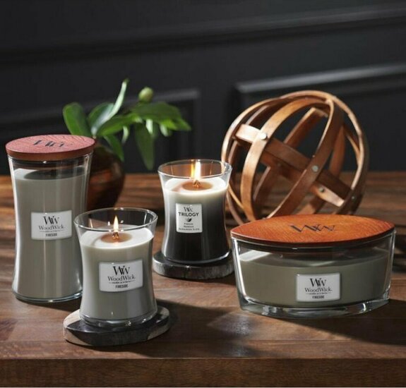 WoodWick Hourglass Medium Geurkaars - Fireside