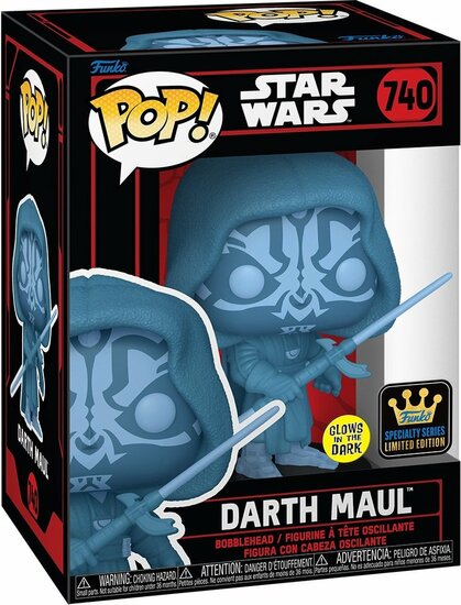 Star Wars Darth Maul (Glow in the Dark) vinylfiguur 740 Funko Pop! meerkleurig
