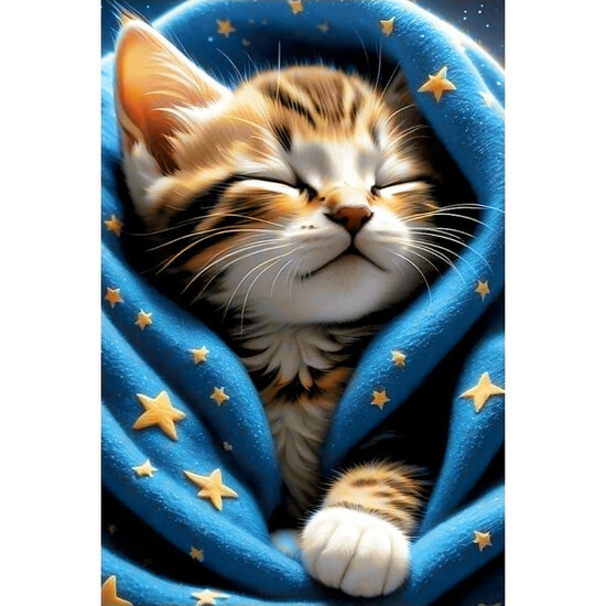 Diamond Painting kit &quot;Purr purr&quot; 20x30 cm WD3200