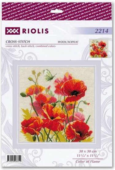 Borduurpakket - Bloem - Color Of Flame