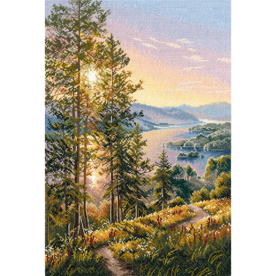 Kruissteekpakket / Borduurpakket Morning gentle dawn 23&times;35 cm