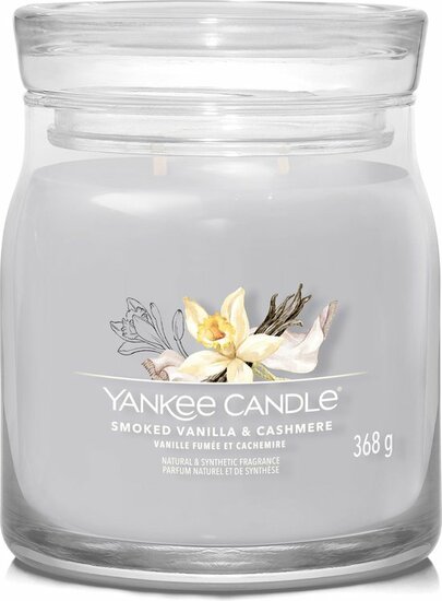 Yankee Candle Geurkaars Medium Jar Smoked Vanilla &amp; Cashmere Signature 368 gr