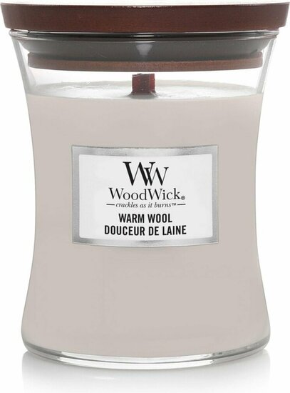 WoodWick Geurkaars Medium Warm Wool 275 gr