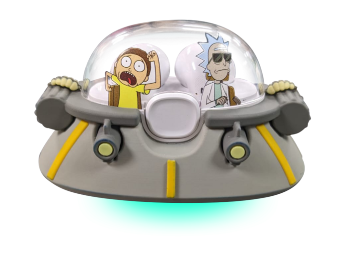 RICK &amp; MORTY - Light Up - Earpods Audio True Wireless Sound -Spaceship