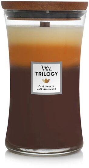 Woodwick Large Trilogy Geurkaars - Cafe Sweets