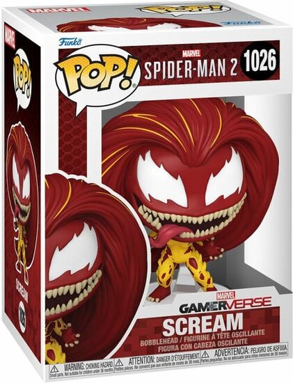 Spider-Man 2 - Scream vinylfiguur 1026 Funko Pop! meerkleurig