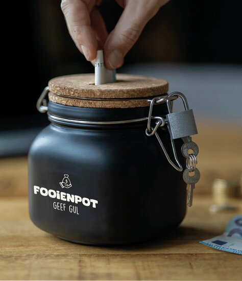 Spaarpot - Fooienpot, geef gul - Glas