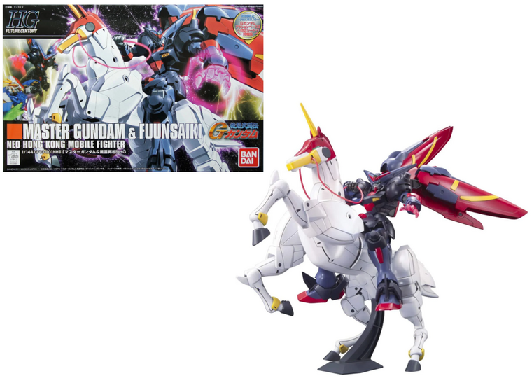 GUNDAM - 1/144 HGFC Master Gundam &amp; Fuunsaiki - Model Kit 13cm