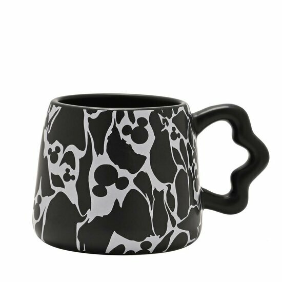 MICKEY - Shapes - Black&amp;White - Crackled Effect - 3D Mug