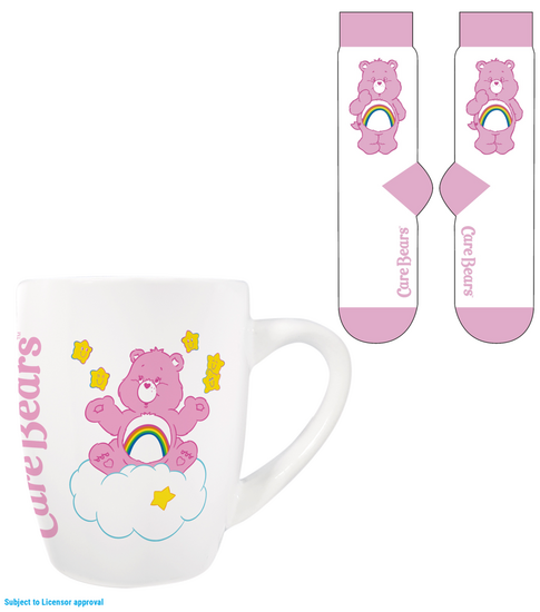 THE CARE BEARS - Cheer Bear - Mug 315ml and Female Socks 36-41