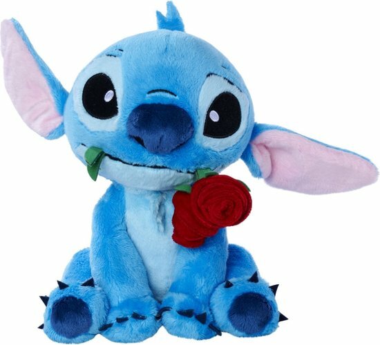 Lilo &amp; Stitch Pluche - Met Roos - 25 CM