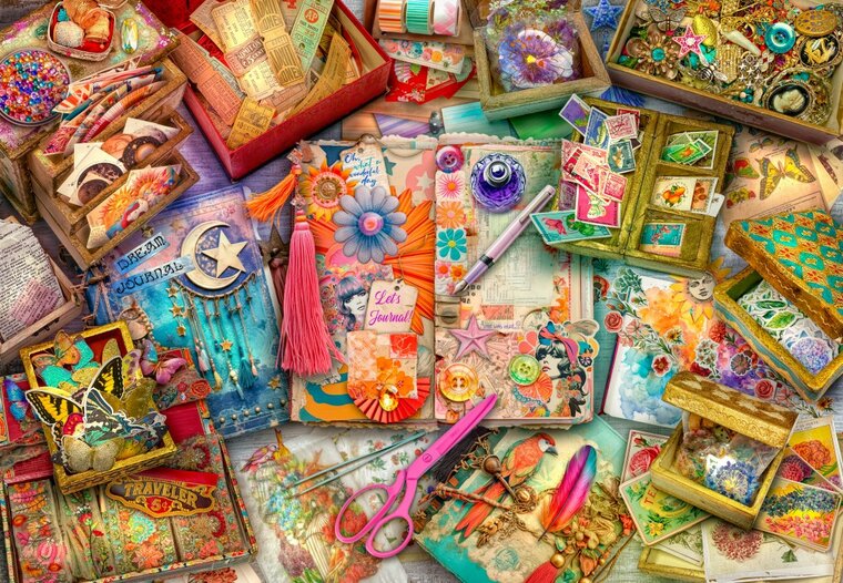 The Junk Journaler&#039;s Desk Puzzel 1000 Stukjes