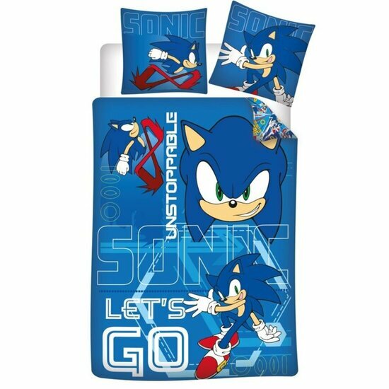SONIC - Duvet Cover 140x200cm + 65x65cm - Let&#039;s Go