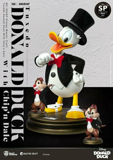 DISNEY 100 - Donald Duck with Chip'n &amp; Dale - Statue Master Craft 40cm