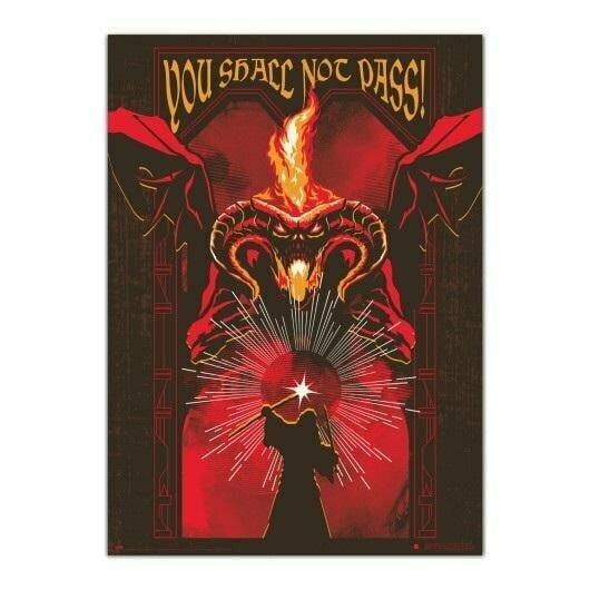 LORD OF THE RINGS - Balrog - &#039;Gow in the Dark&#039; Poster 50x70cm
