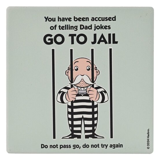 MONOPOLY - Go to Jail - Ceramic Square Coaster