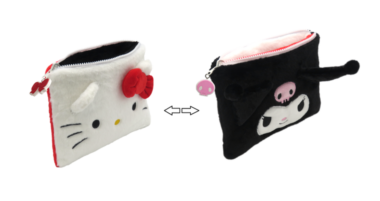 HELLO KITTY &amp; KUROMI - Reversible Fur Case