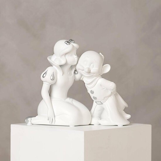 DISNEY - &#039;White&amp;Silver&#039; - Snow White &amp; Dopey - Money Bank - 17cm
