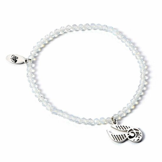 HARRY POTTER - Golden Snitch - Sterling Silver Charm &amp; Pearls Bracelet