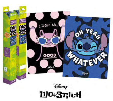 LILO &amp; STITCH - Stitch &amp; Angel - 2 Posters 52 x 38cm Set