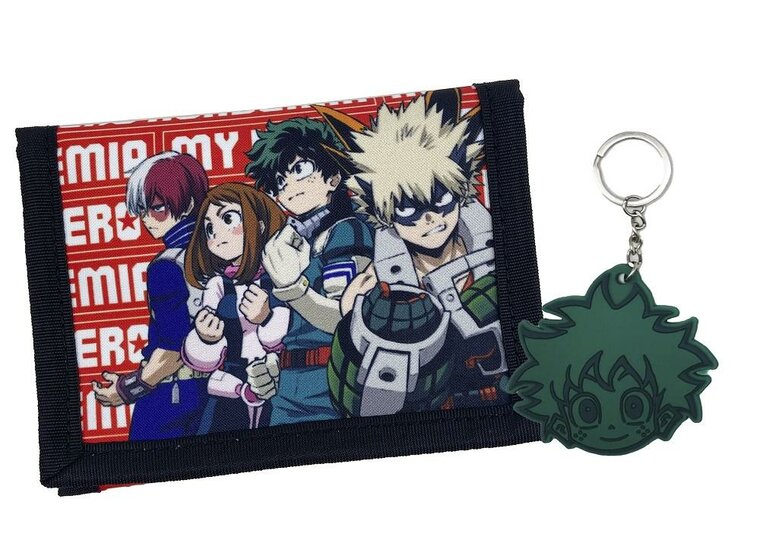 MY HERO ACADEMIA - Set of Wallet + Rubber Keyring - 2 Stk.
