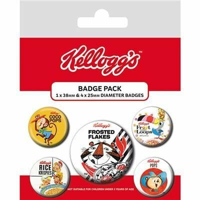 KELLOGG&#039;S - Retro Characters - Pack 5 Badges