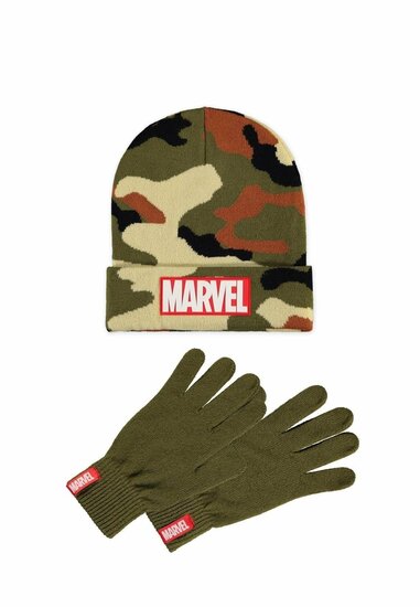 MARVEL - Logo - Beanie &amp; Gloves Gift Set