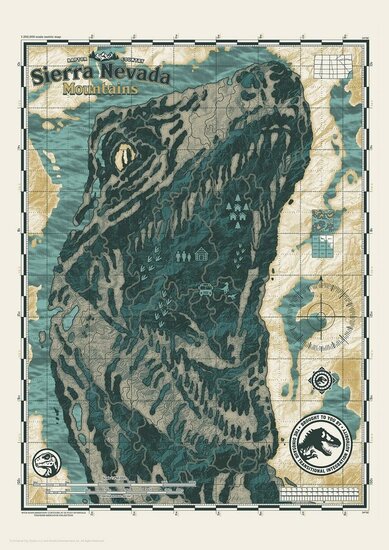 JURASSIC WORLD - Nevada Moutains - Art Print - Limited Edition &#039;A3&#039;