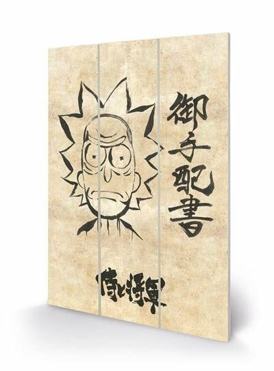 RICK &amp; MORTY - Wanted - Wood Print 20x29.5cm