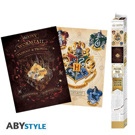 HARRY POTTER - Crest &amp; Marauders - Set 2 posters &#039;52x38&#039;