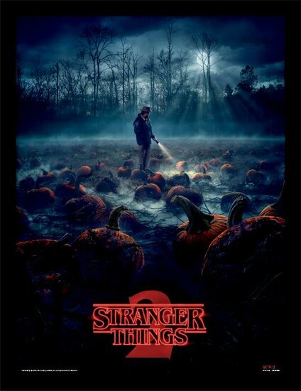 STRANGER THINGS - Pumpkin Patch - Framed Print 30x40cm
