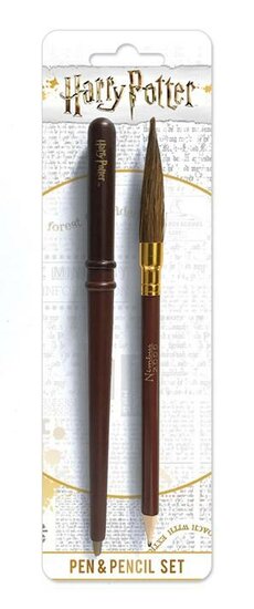 HARRY POTTER - Pen &amp; Pencil Set - Wand &amp; Broon
