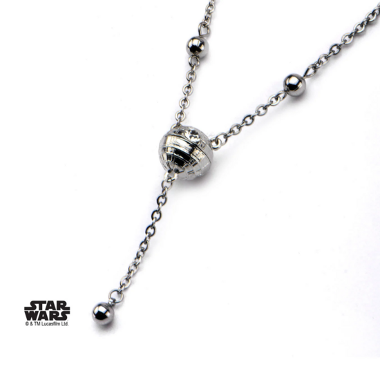 STAR WARS - Woman&#039;s Stainless Steel 3D Death Star Necklace