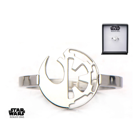 STAR WARS - Women&#039;s Stainless Steel Rebel Empire Cut Ring - Size 6