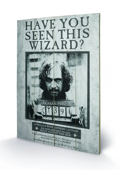 HARRY POTTER - Printing on wood 40X59 - Sirius Wanted