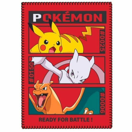 POKEMON - Pikachu, Charizard &amp; Mewto - Polar Fleece 100x140cm