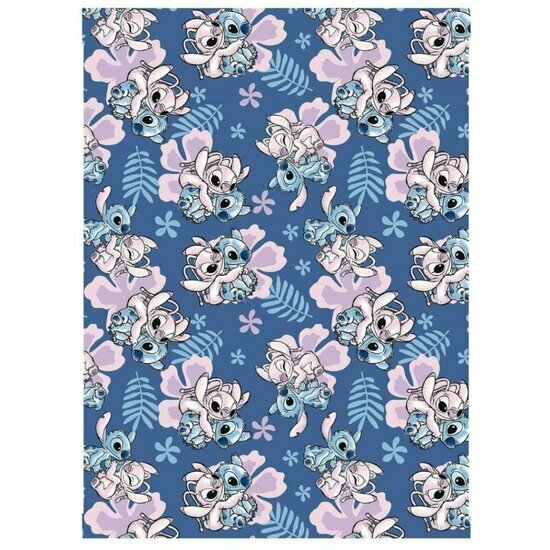 DISNEY - Flanel Blanket 110x150cm - Stitch &amp; Angel