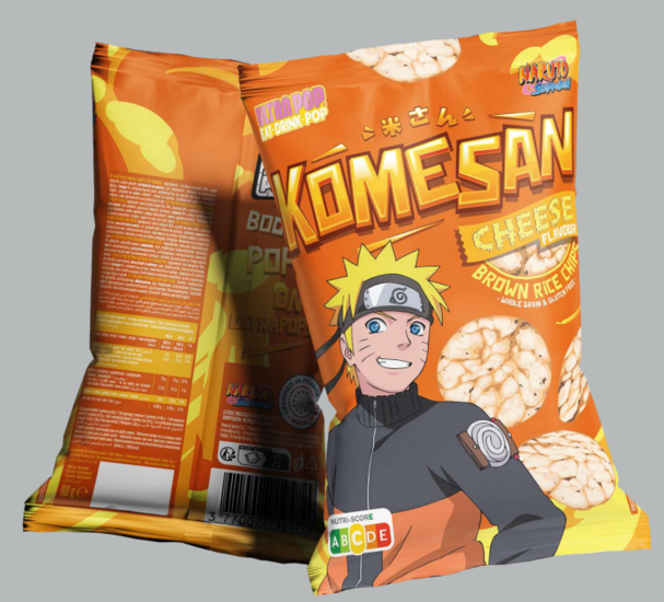 NARUTO SHIPPUDEN - Komesan &#039;Rice Crips&#039; - Naruto - 60g - Cheese