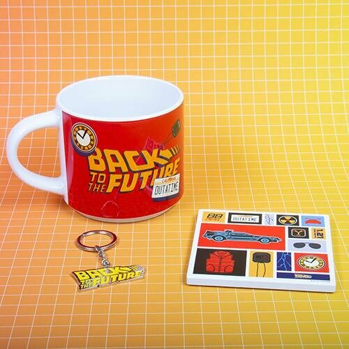 BACK TO THE FUTURE - Gift Box - Mug 430 ml + Coaster + Keyring