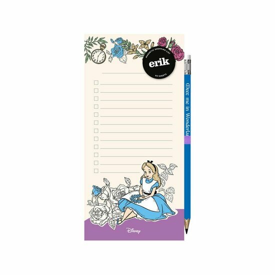ALICE IN WONDERLAND - Magnetic Notepad + Pencil