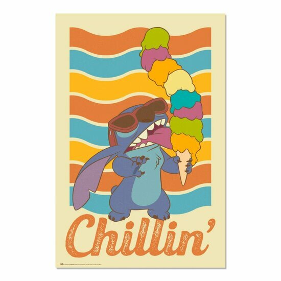 STITCH - Chillin&#039;s - Poster 61x91cm
