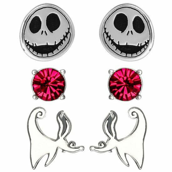 NBX - Jack - 3 Pairs of Studs Earrings - Silver Plated
