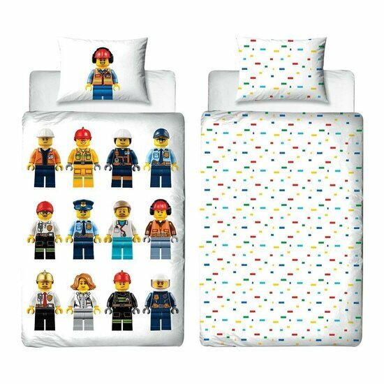 LEGO - Duvet Cover 140x200cm + Cushion 60x70cm - &#039;100% Coton&#039;