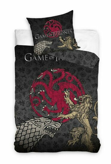 GAME OF THRONES - Duvet Cover 140x200cm + Cushion 60x70cm &#039;100% Coton&#039;