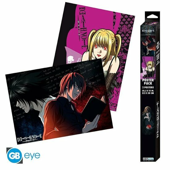 DEATH NOTE - L VS Light &amp; Misa - Set 2 chibi posters &#039;52x38&#039;