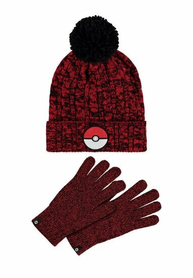 POKEMON - Pok?ball - Beanie &amp; Gloves Gift Set
