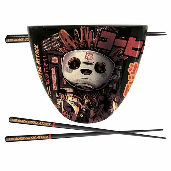 ILUSTRATA - Black coffee attack - Bowl Ramen Set